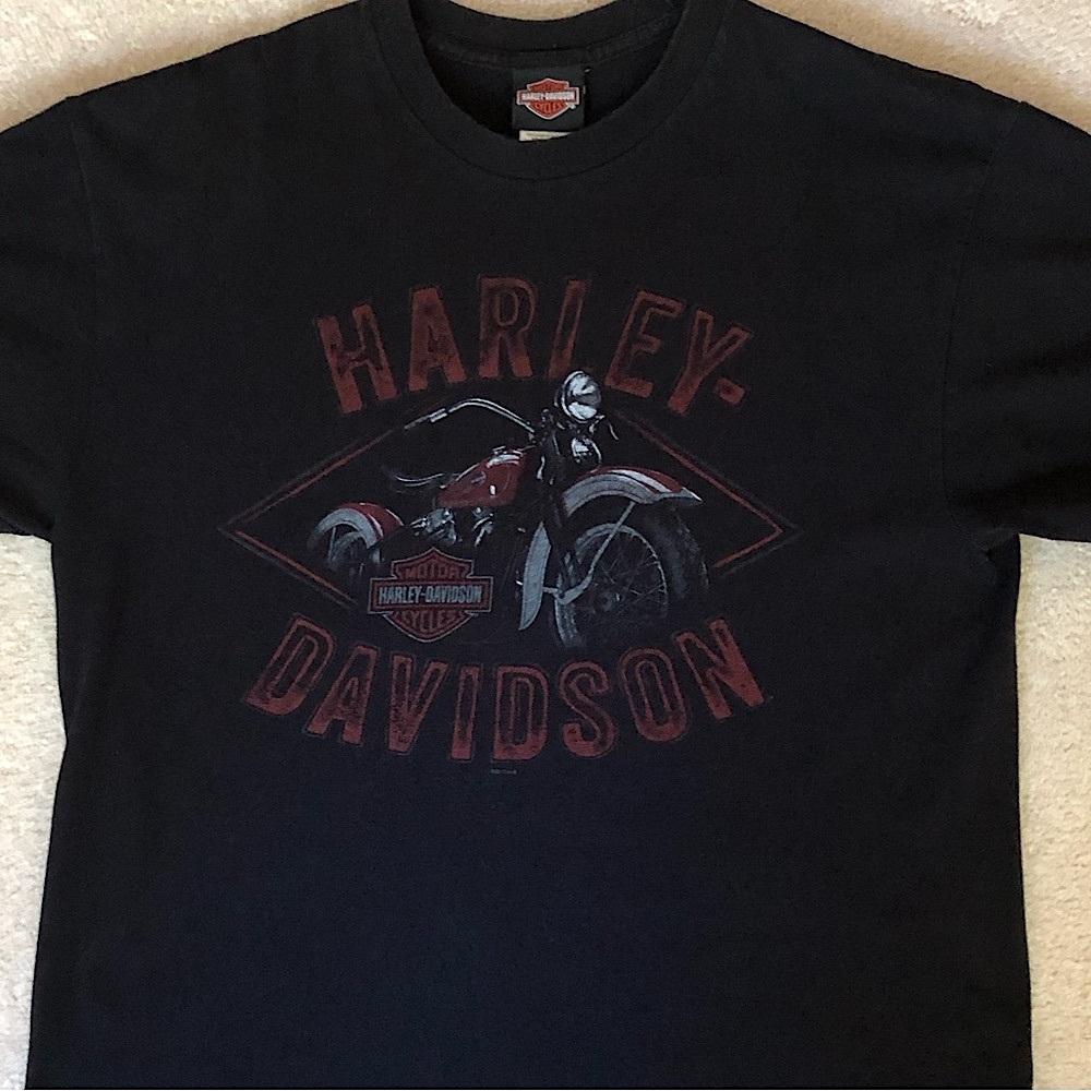 Harley Davidson Black Logo Tee Size Large